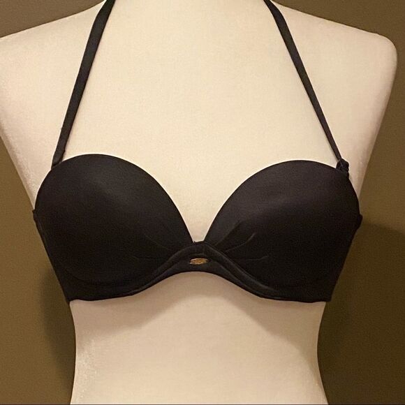 Victoria’s Secret Black Bikini Top Sz 32A Top Only Woman’s - Picture 5 of 11